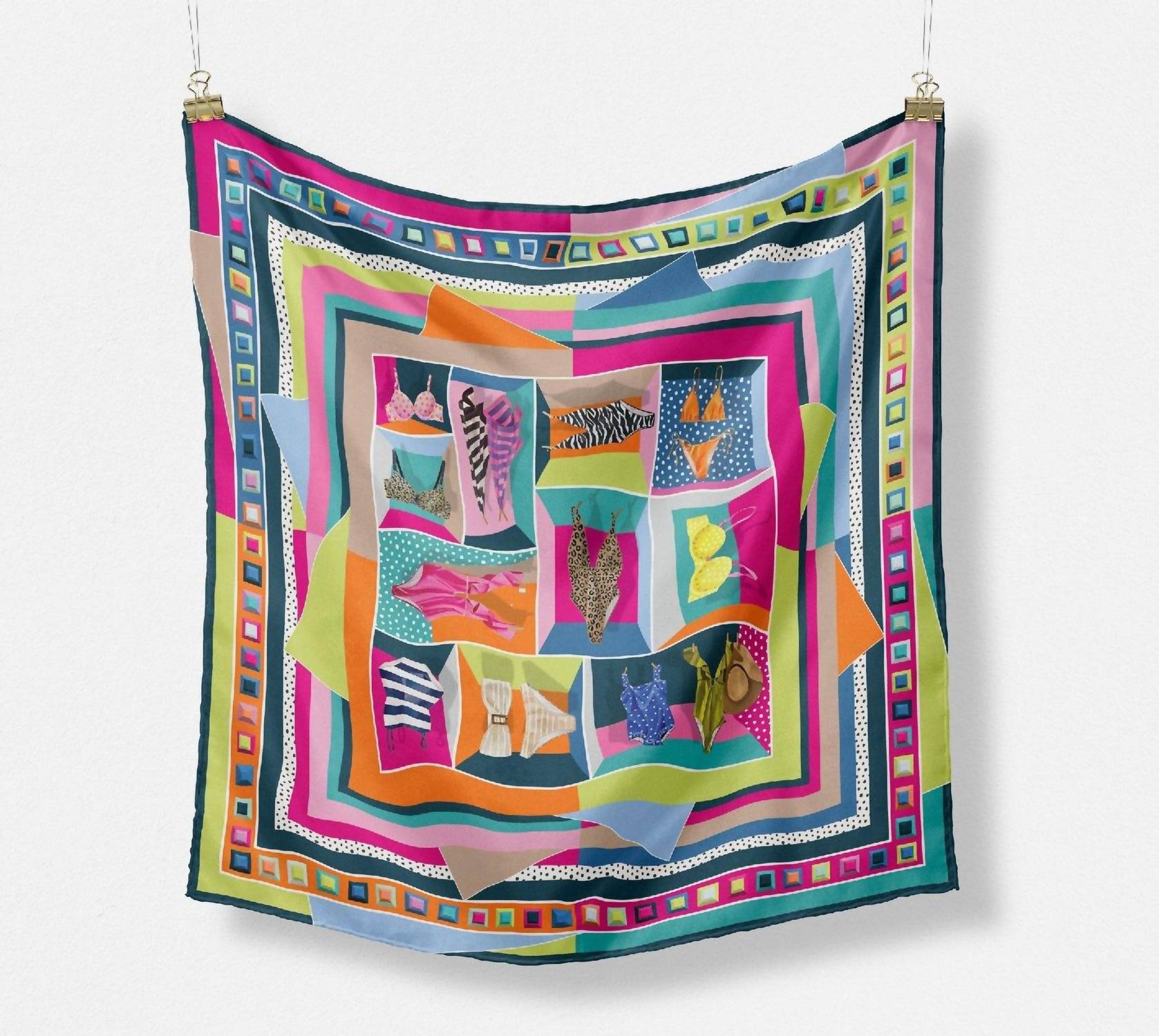 Cb Grey - Silk Scarf - accessories - pink - scarves