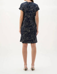 Joseph Ribkoff - Abstract Print Trapeze Dress