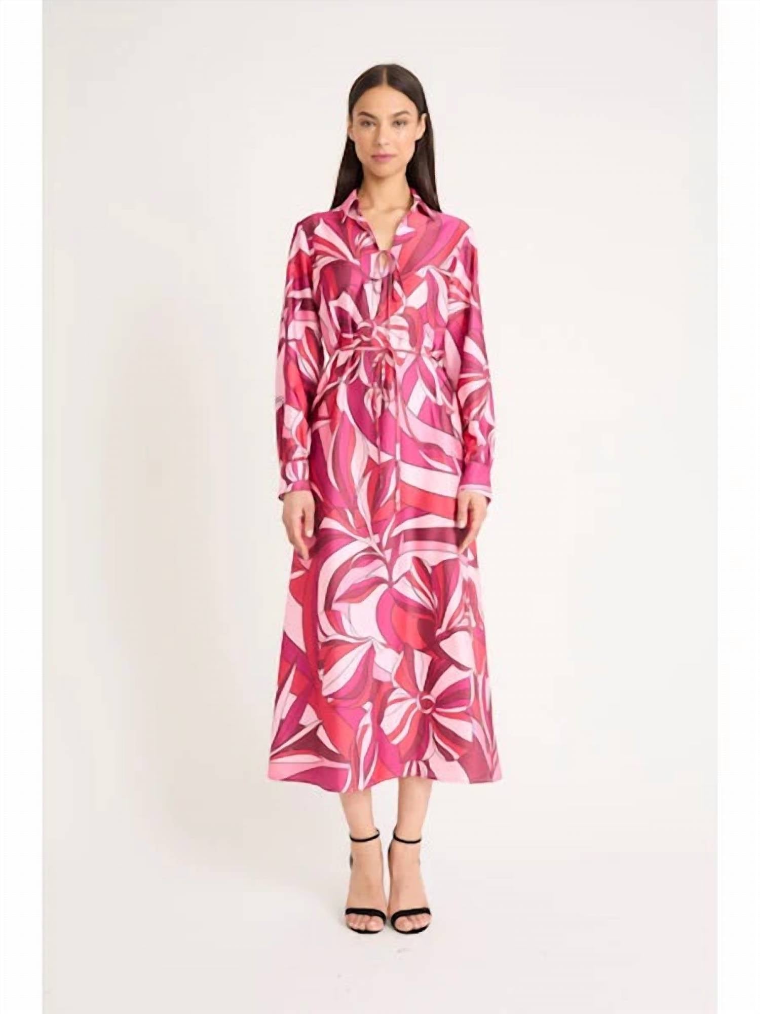 Donna Morgan - Long Sleeve Midi Dress