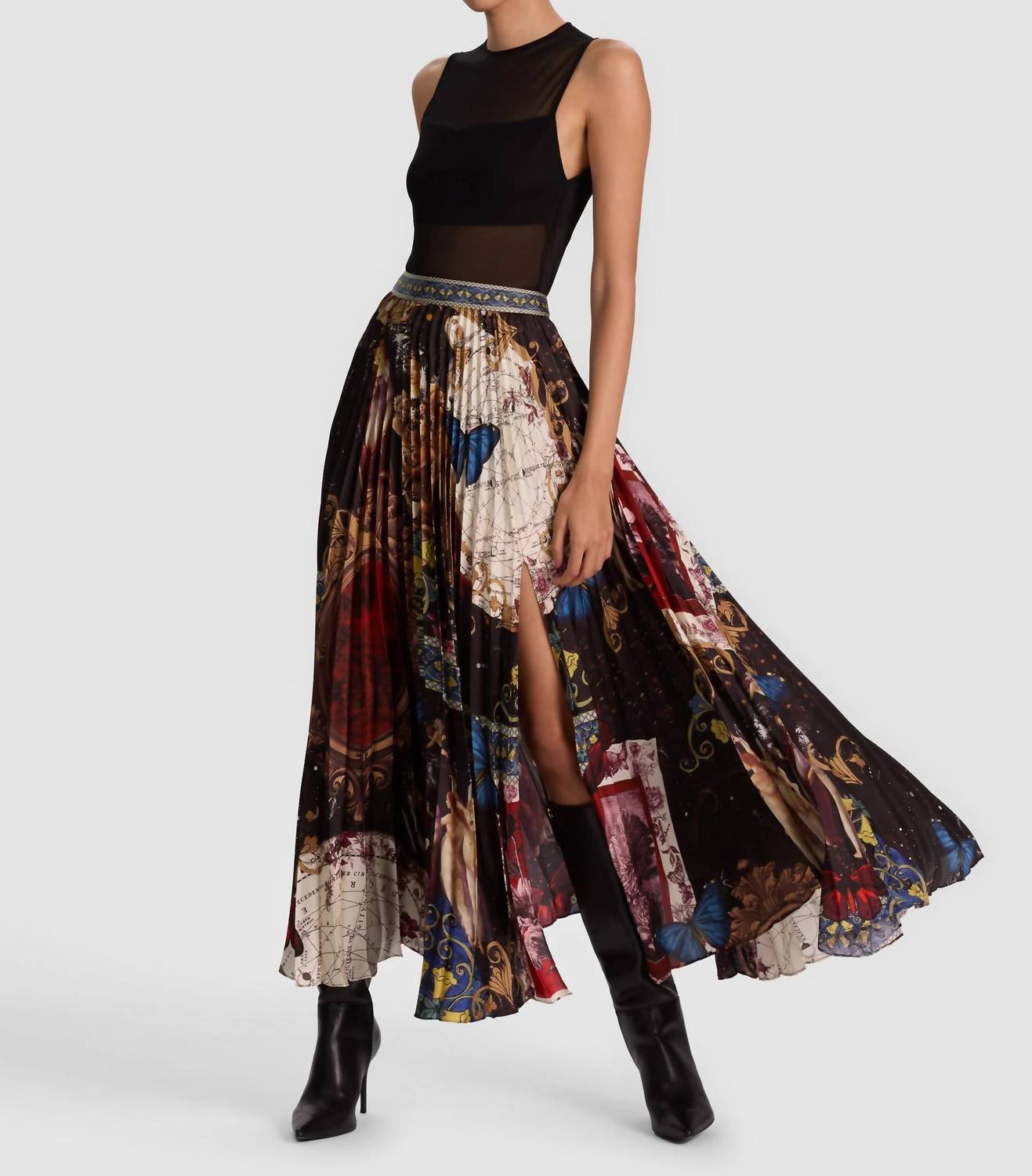 Alice + Olivia - Katz Pleated Maxi Skirt