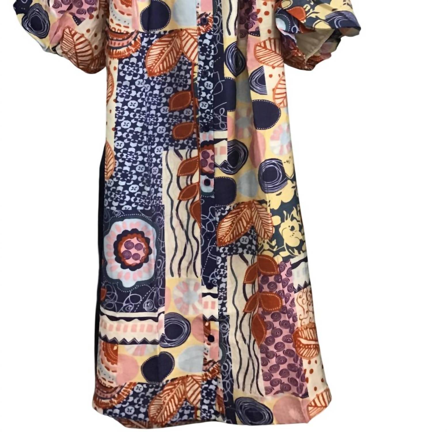 Flora Bea - Puff Sleeve Shirt Dress