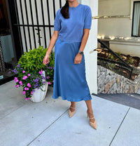 Rose & Crown - Satin Midi Skirt