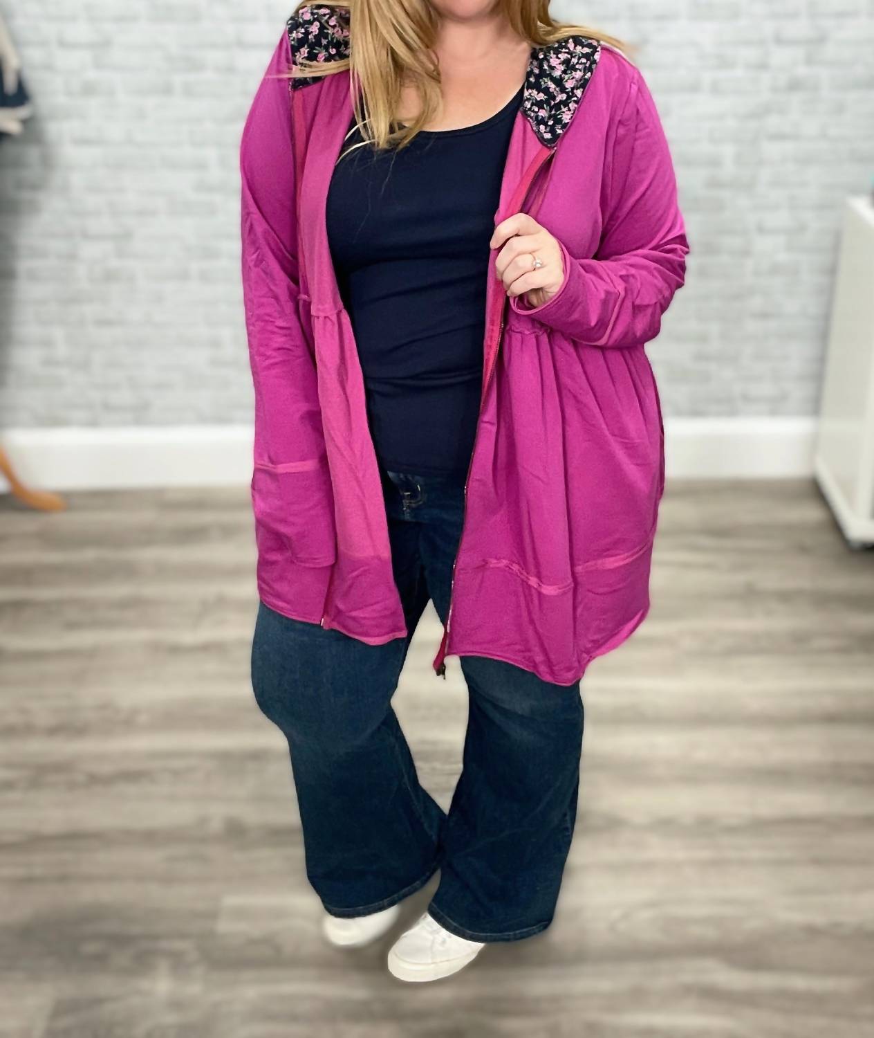 Flowerdaze - Tiered Hoodie Jacket