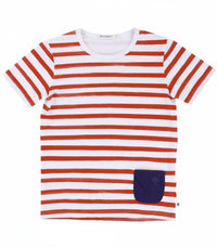 Billybandit - Kids Tangelo Pocket Striped Tee