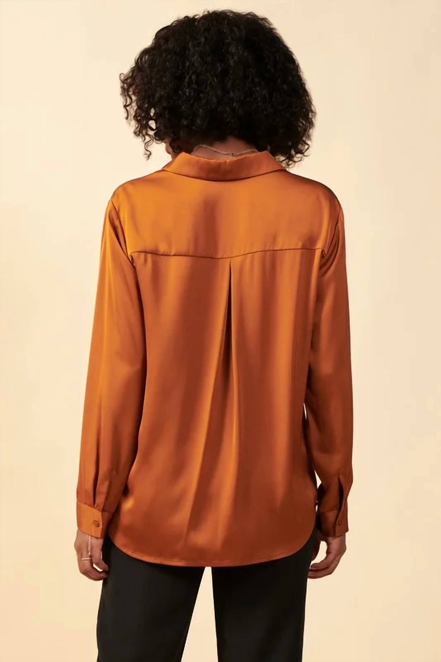 Skies Are Blue - Long Sleeve Recycled Poly Button Down Shirt