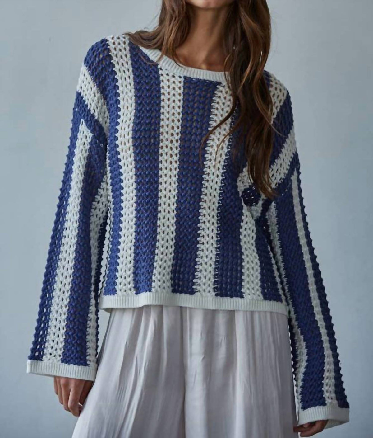 By Together - Crochet Striped Top