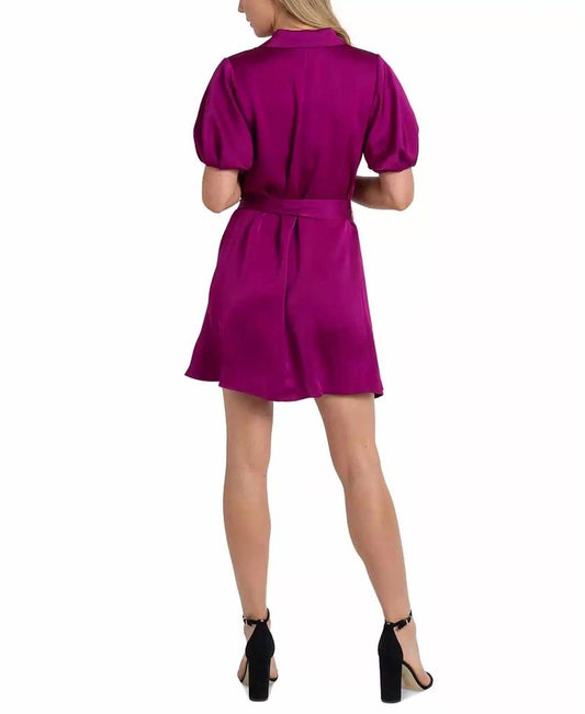 Sam Edelman - Fluid Satin Puff Sleeve Mini Dress