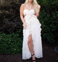 Privy - Women's Sarah Halter Neck Maxi Dress