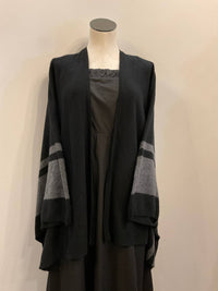 Velvet by Graham & Spencer Women's Harper Open Front Poncho in black - women's sweater
