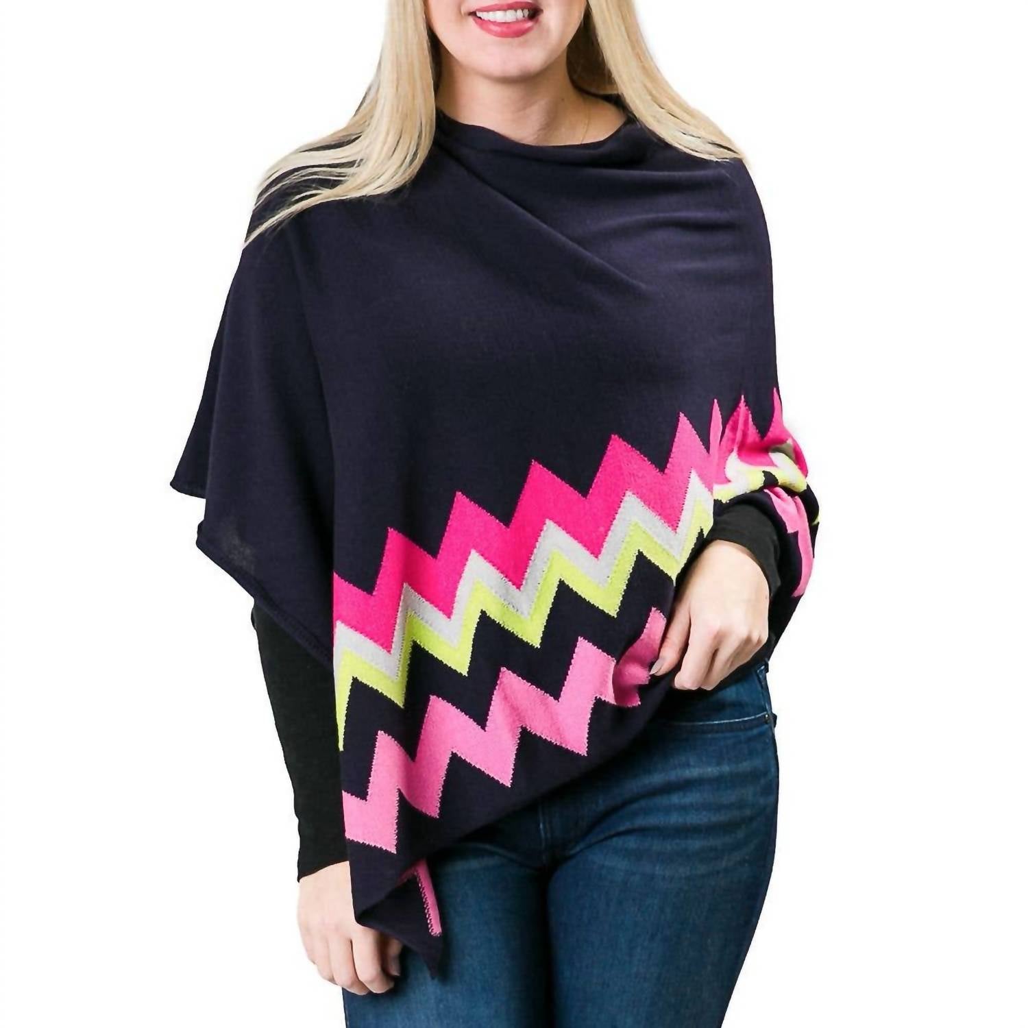 Top It Off - Adele Crew Neck Poncho