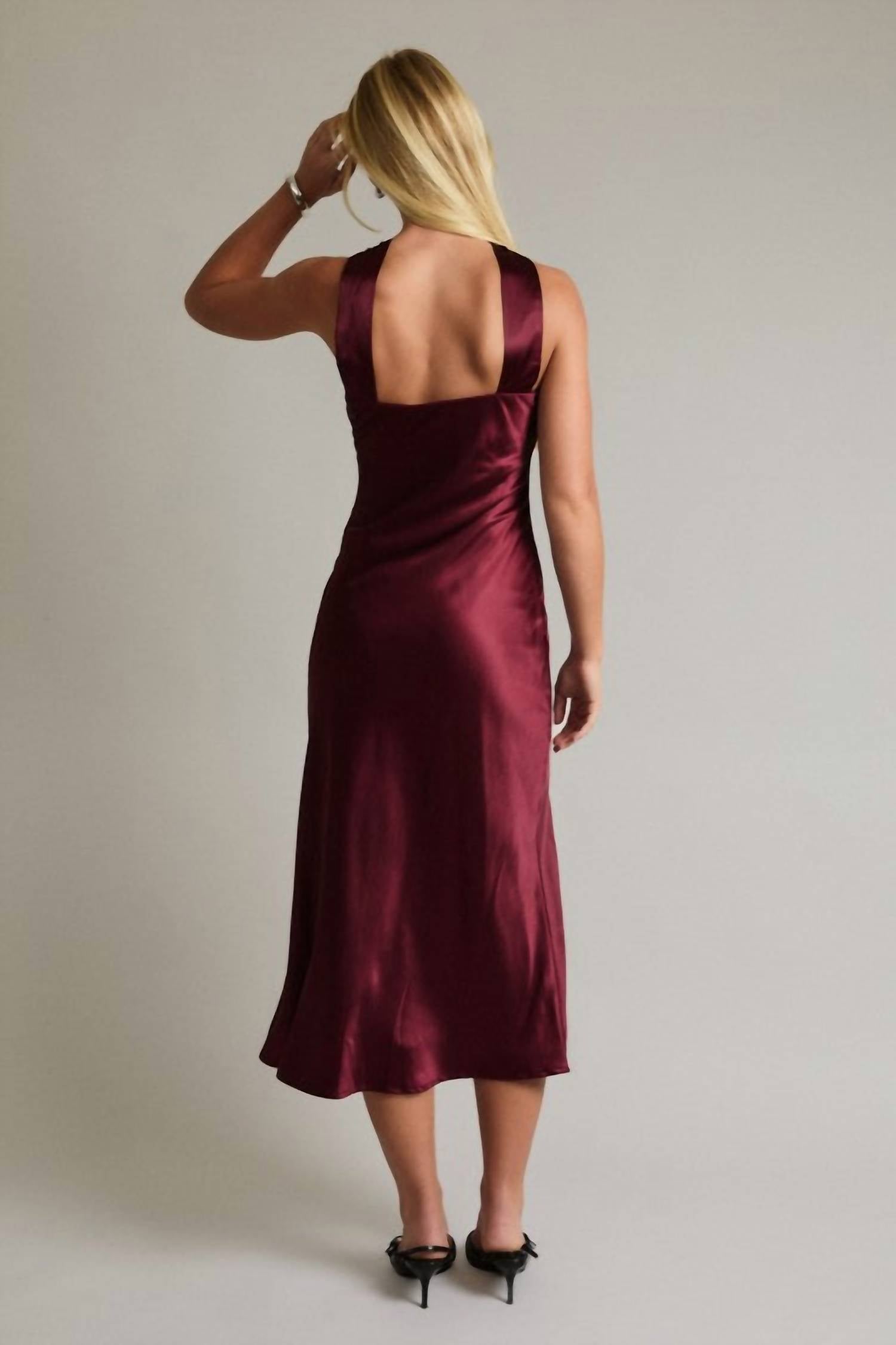 Le Lis - Strapless Scarf Detail Midi Dress