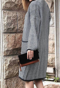 Hope Horizon - Women's Frenchy Herringbone Pattern Cardigan