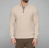 Flags & Anthem - Merino Cable Knit Zip Sweater