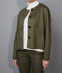 Picadilly - Button Front Faux Suede Jacket