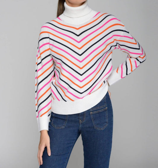 Vilagallo - V Stripes Pullover Knit Sweater
