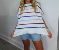 Peach Love - Scarlett Stripe Sequin Top