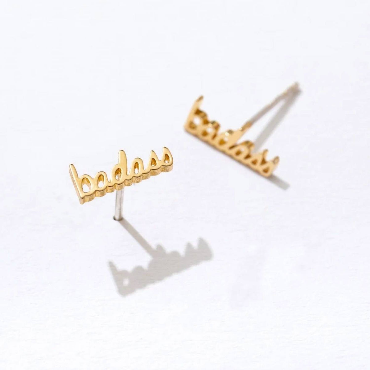 Larissa Loden - Women's Badass Script Studs Earring