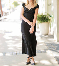 Minkpink - Lace Trim Momento Bias Midi Dress