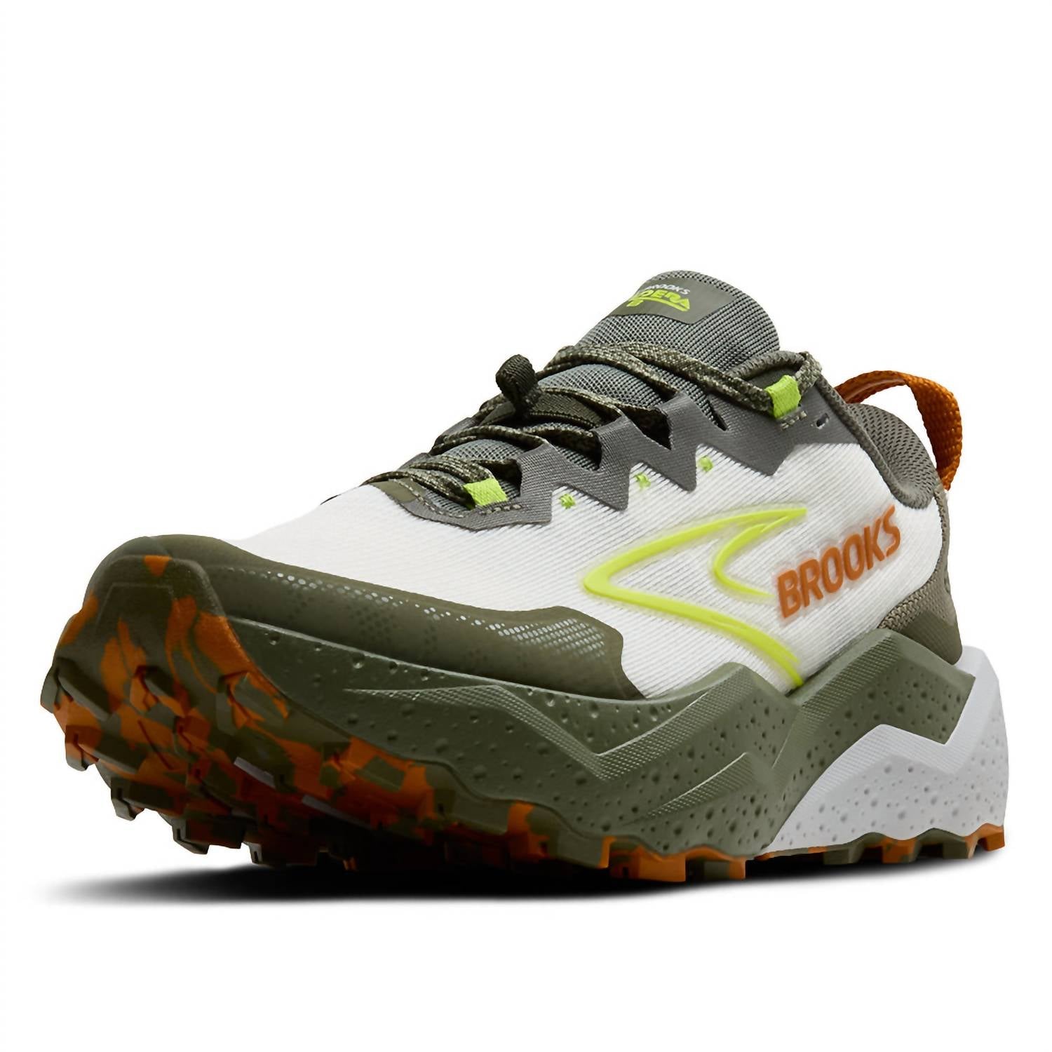 BROOKS Men's Caldera 8 Sneakers in 314 dusty olive lime oyster - men's shoe - view 4