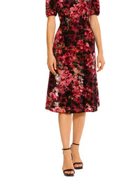 Maggy London - Short-sleeve Floral Keyhole Dress