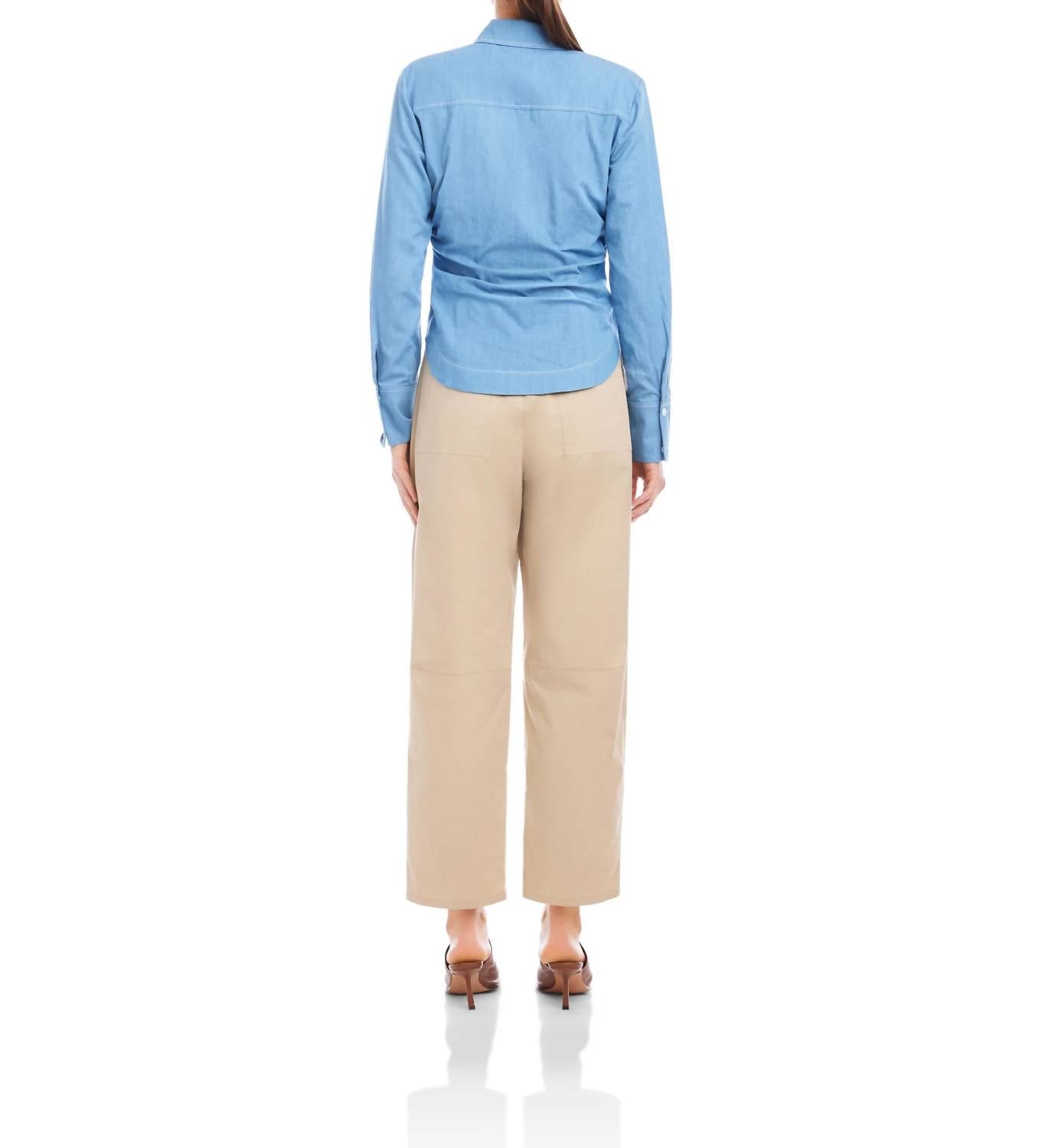 Fifteen Twenty - Norlyn Long Sleeve Side-shirred Shirt