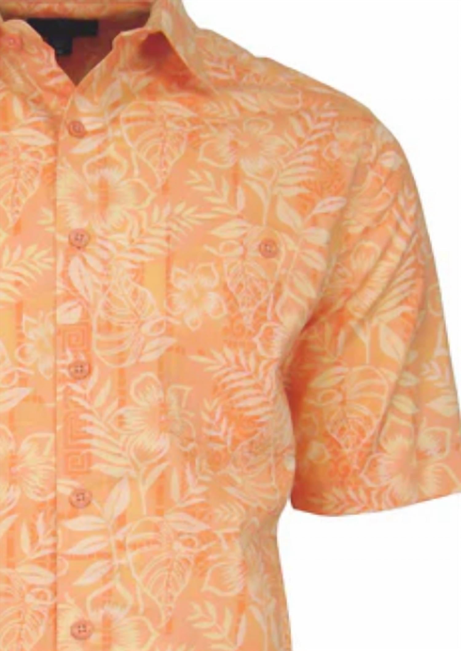 Weekender - Men's Hawaiian Batik Garden Cotton Print Shirt