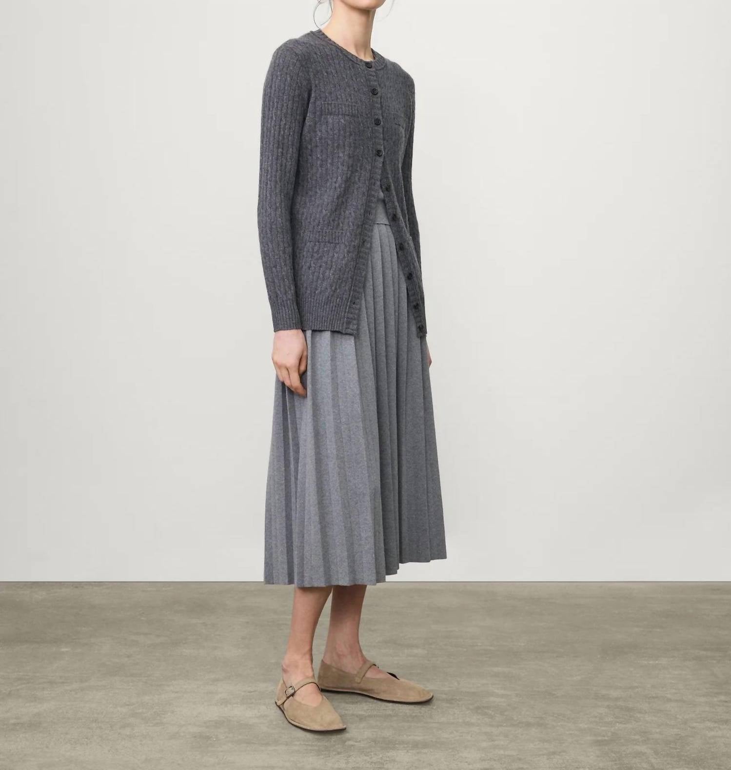 LISA YANG The Minda Skirt in deep cloud - women's skirt - view 6