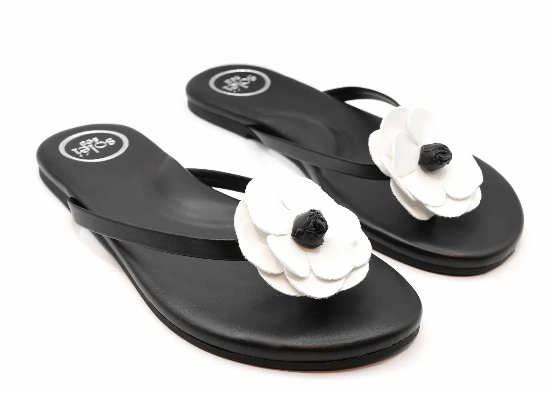 Solei Sea - Women's Valentina Vegan Leather Thong Sandal