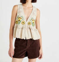 Free People Bali Vine Whispers Top in oat - women's tank top
