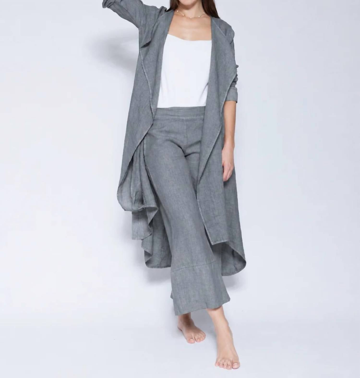 Blueberry - Draped Duster