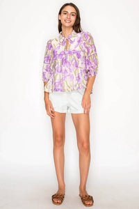 Meet Me In Santorini - Aphrodite's Garden Blouse