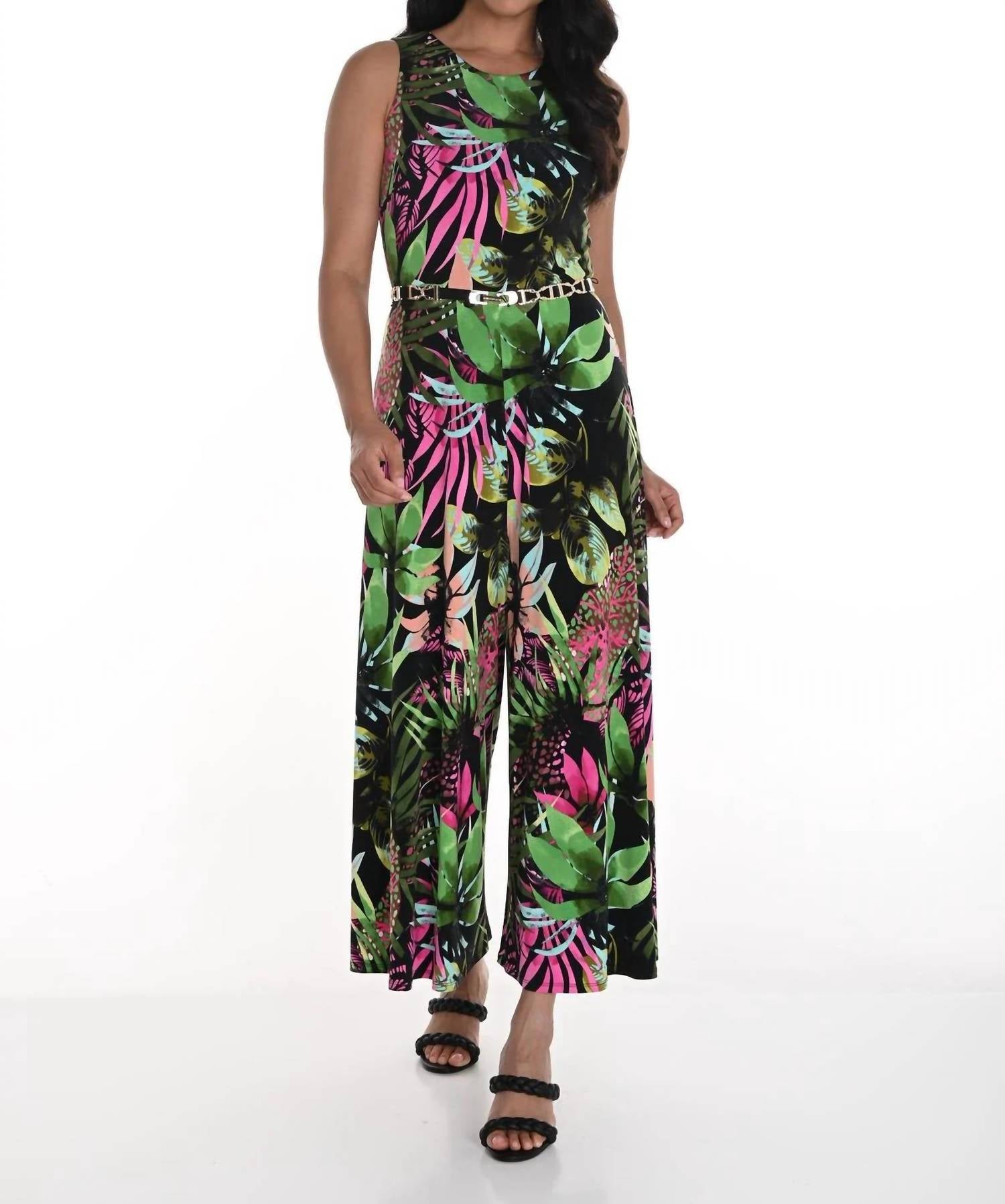 Frank Lyman Tropical Jumpsuit in multi - women's pants