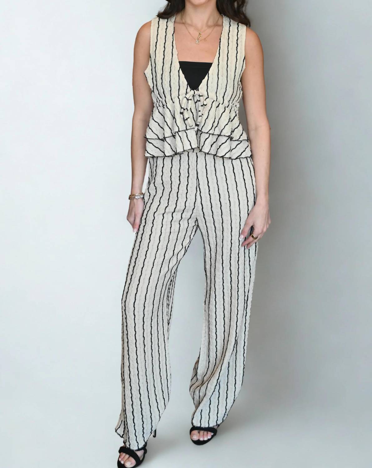 Vintage Havana - Goddess Knit Wide Leg Pants