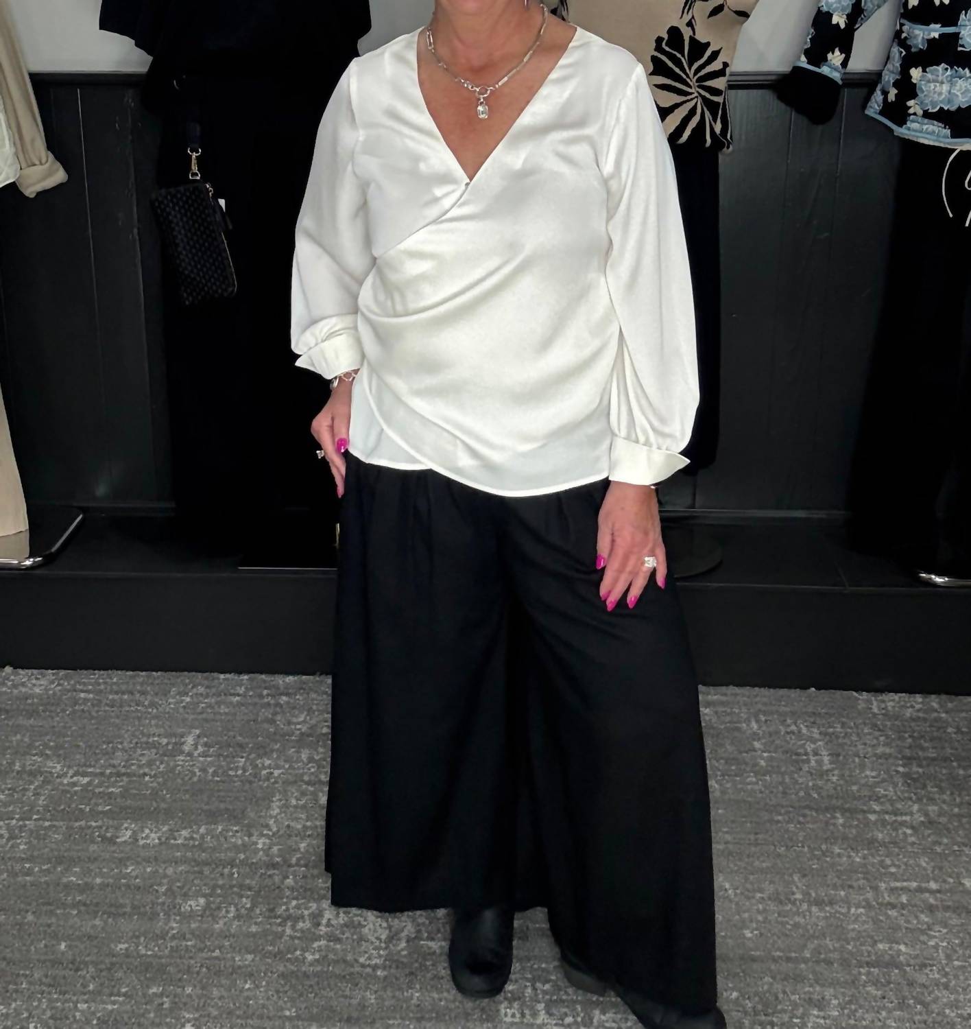 Before You Collection - Satin V-Neck Top