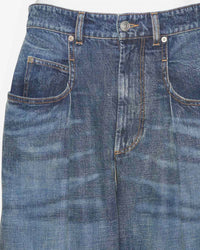 ISABEL MARANT PRE-LOVED Janael pants in dark blue - men's jeans - view 5