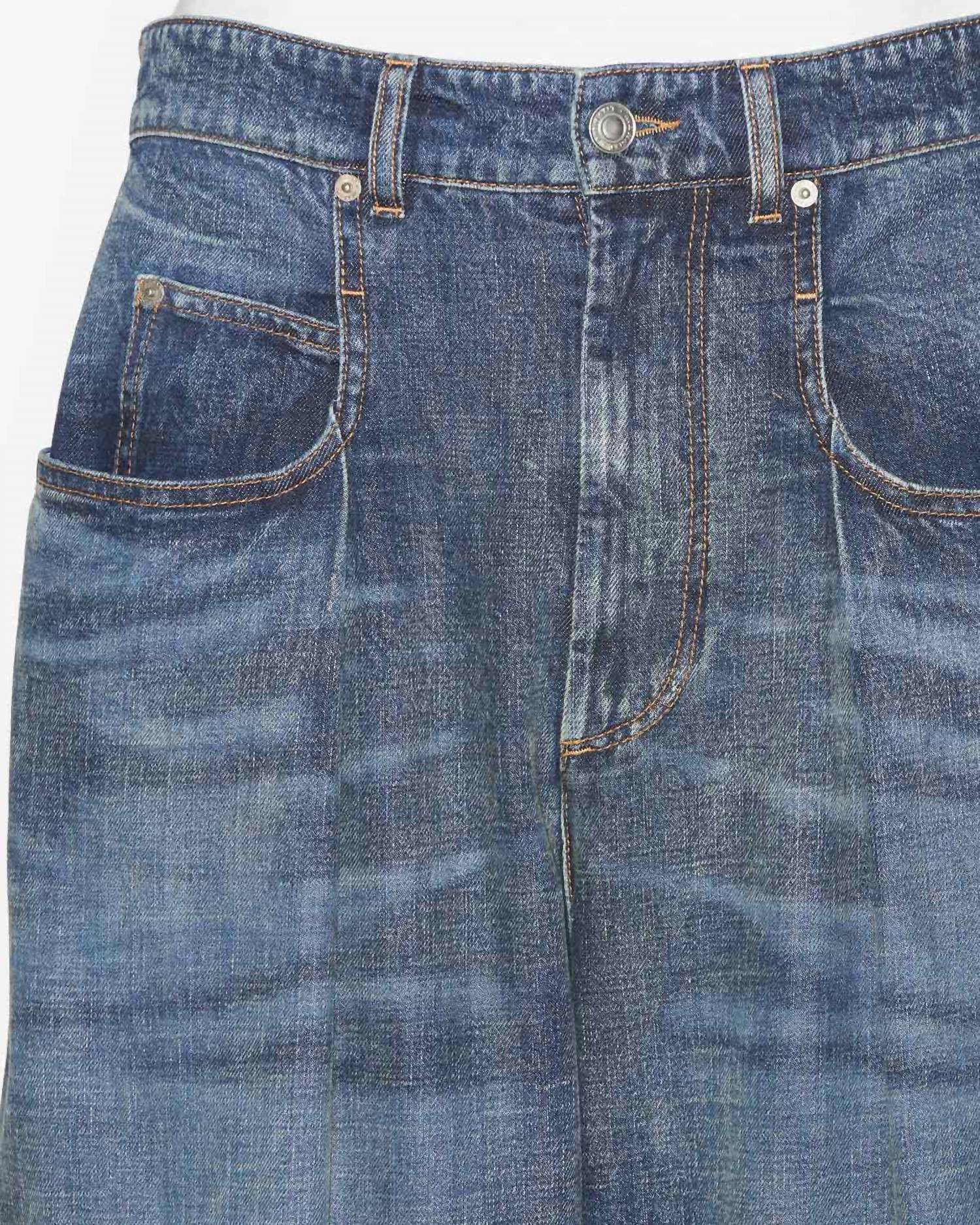 ISABEL MARANT PRE-LOVED Janael pants in dark blue - men's jeans - view 5