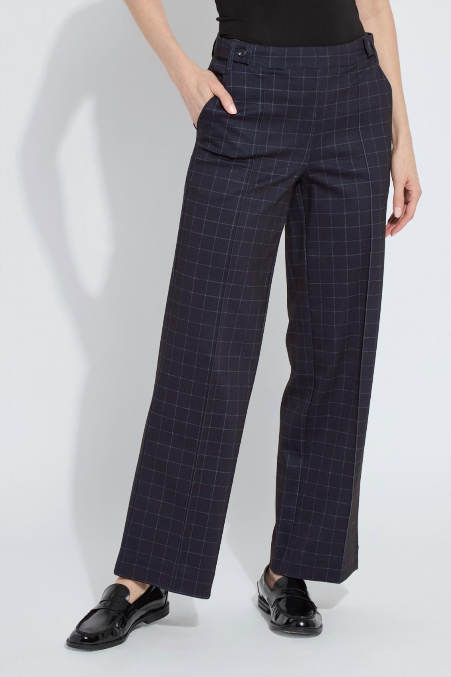 Lysse Women's Zaina Ponte Trouser in navy - women's pants