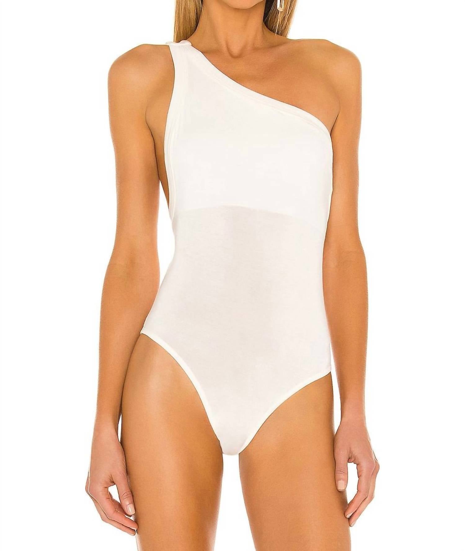 The Line By K - Aisling One Shoulder Design Bodysuit