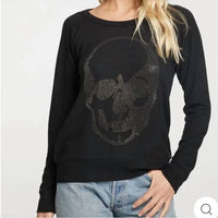 Chaser - Diamond Skull Pullover Long Sleeve Tee
