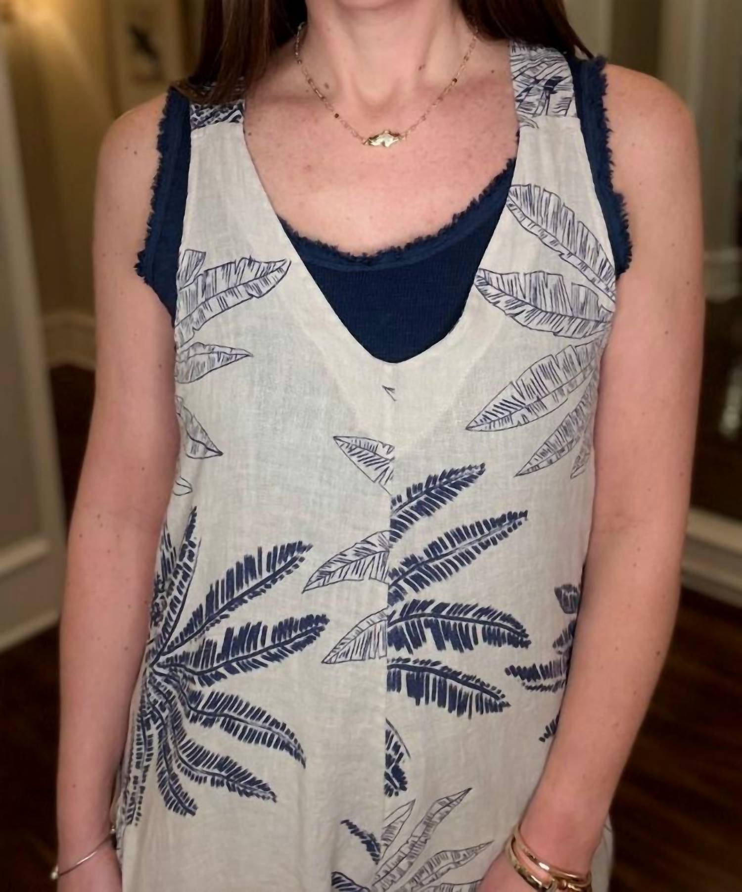 Look Mode Usa - Palm Print Romper