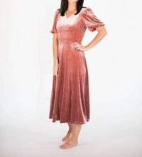 Tea N Rose - Brinklie Velvet Dress