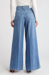 Paige - Portia Double Waistband Wide Leg Jeans