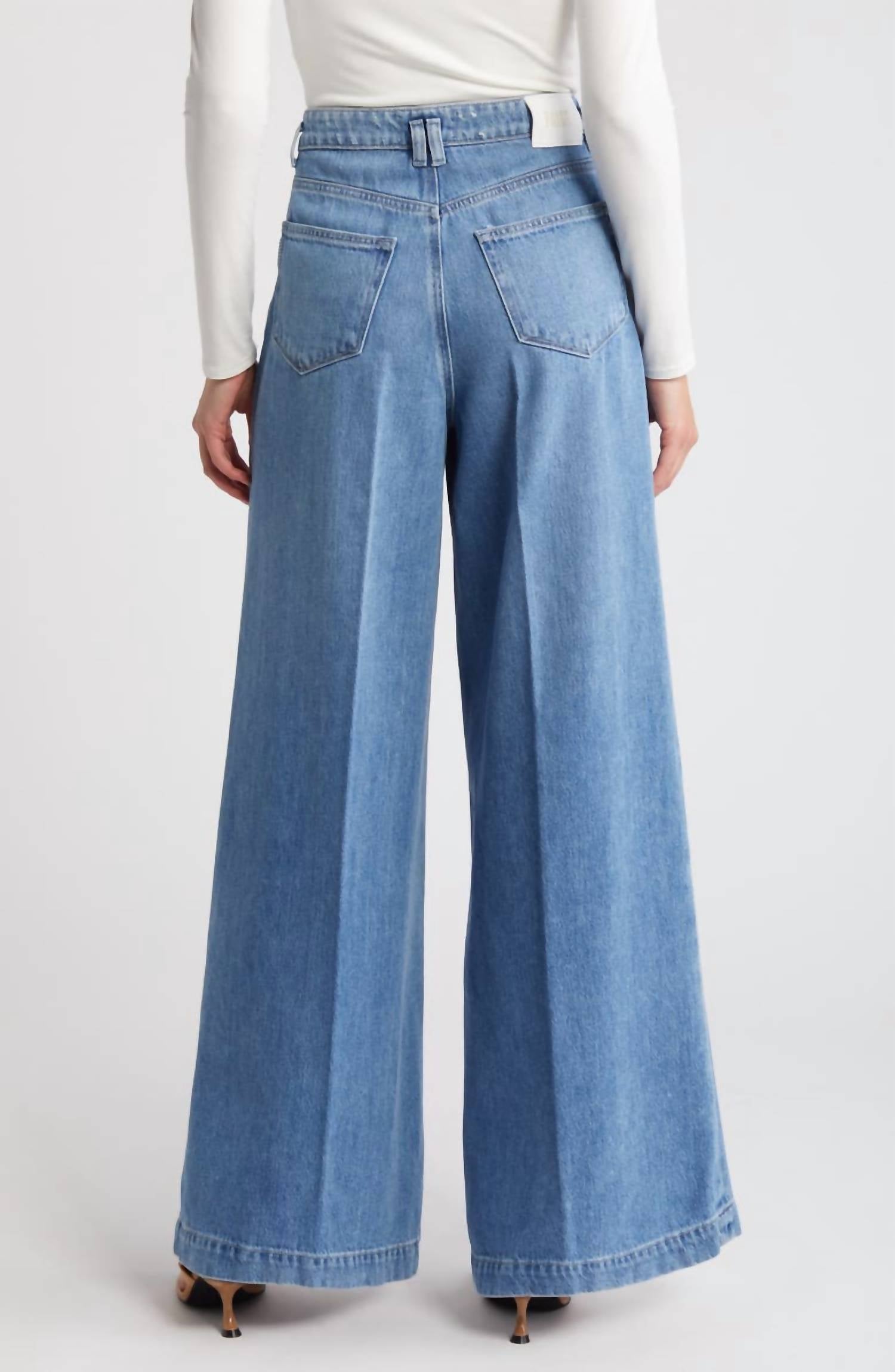 Paige - Portia Double Waistband Wide Leg Jeans