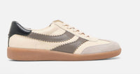 Dolce Vita Women's Merit Leather Sneaker in white grey - women's sneaker - detail view