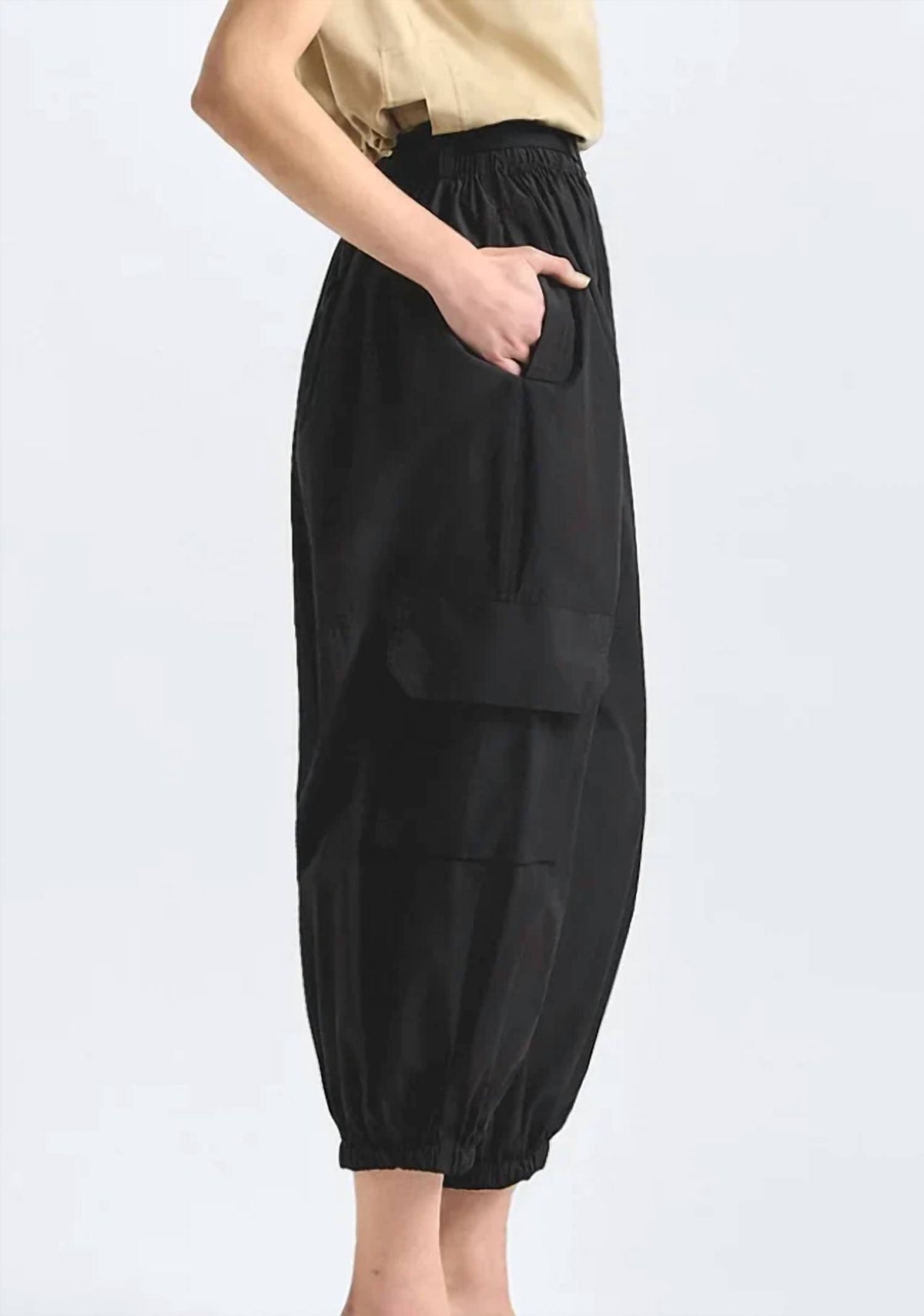 Derek Lam 10 Crosby - Tamsin Poplin Balloon Cargo Pant