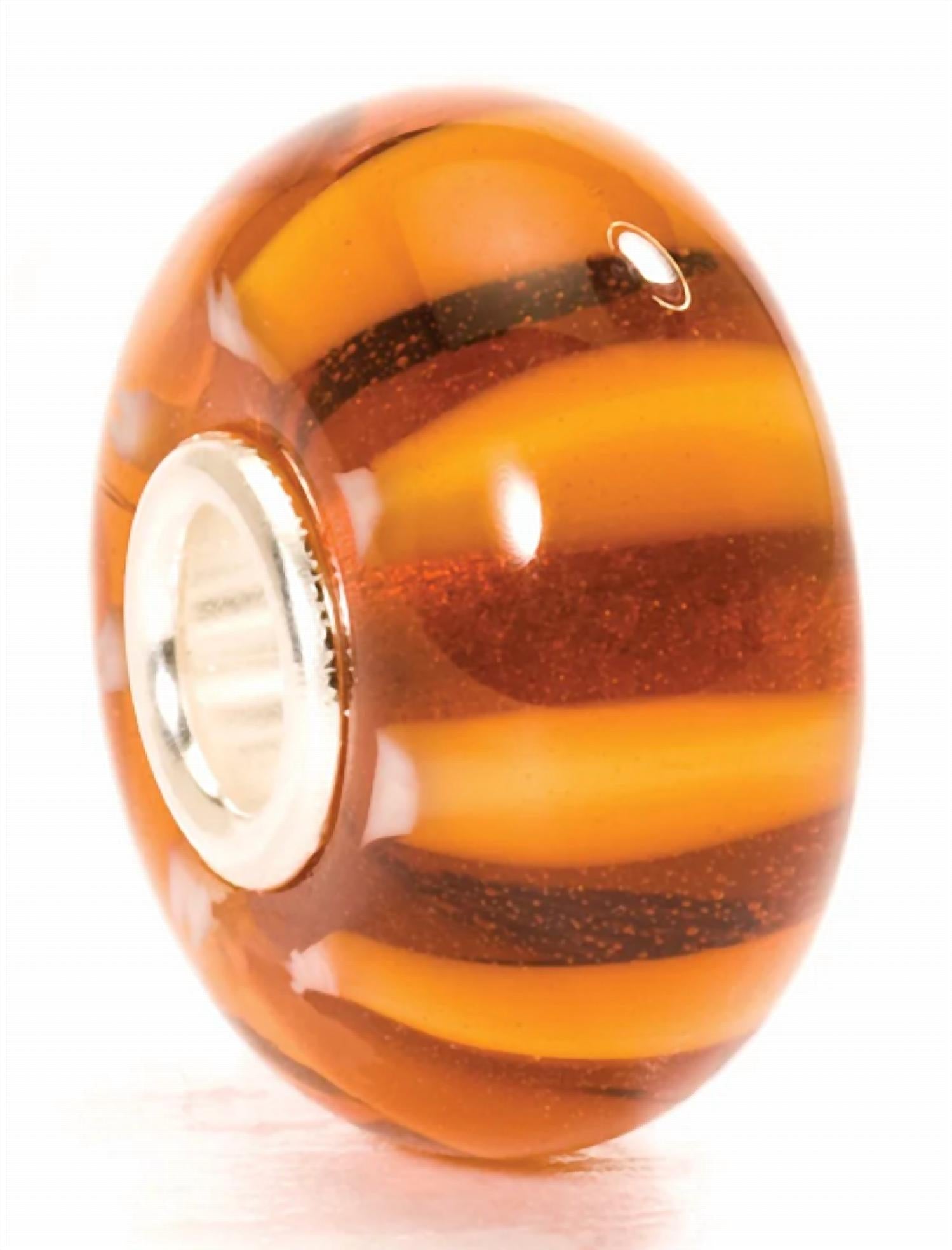 Trollbeads Women's Stripe Glass Bead Charm in brown 1 - women's accessory