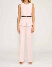 LUCY PARIS Anna Belted Vest in pink - women's tank top