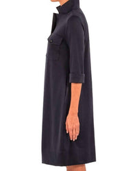 GRETCHEN SCOTT Ponte Alli Mini Dress in navy - women's dress - detail view