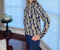 Ariella - Surplice Geometric Top