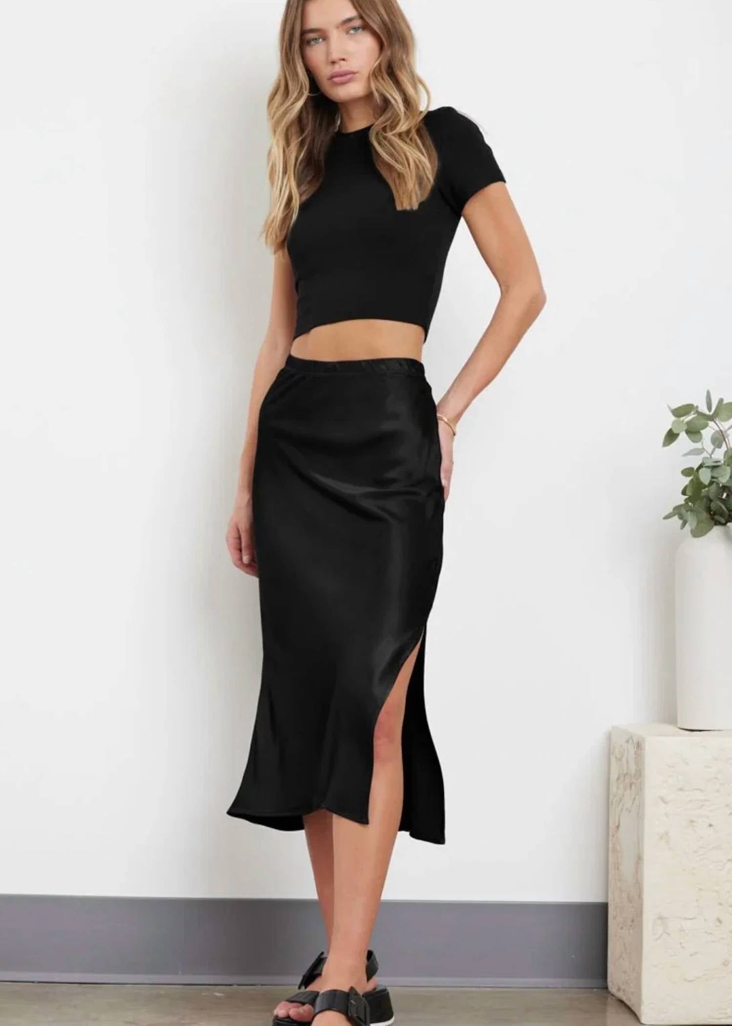 Lamade - Basic Crop Rib Tee